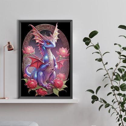 Flowers And Dragons - Full Round Drill Diamond Painting 40*60CM