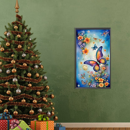 Flowers And Butterflies - Full Round Drill Diamond Painting 35*60CM
