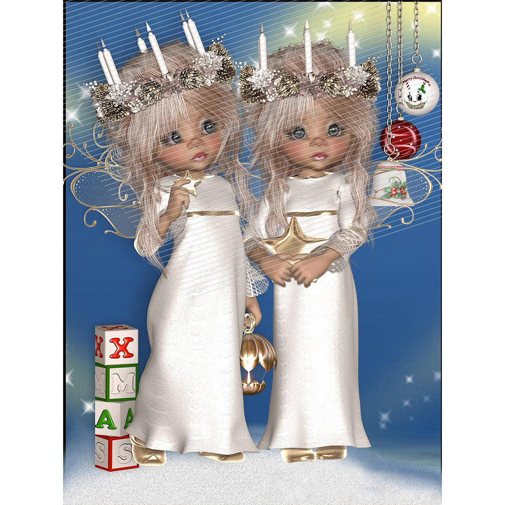 Big Eyed Doll - Full Round Drill Diamond Painting 30*40CM