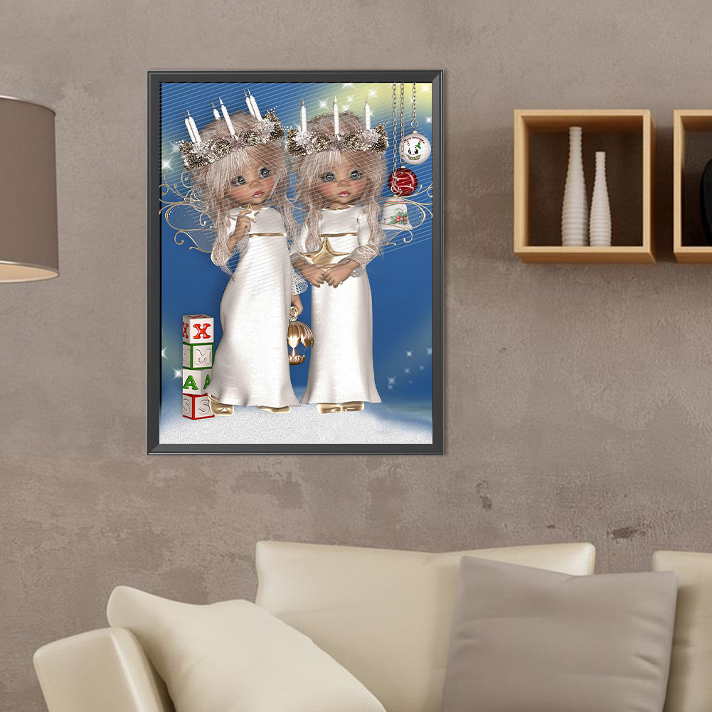 Big Eyed Doll - Full Round Drill Diamond Painting 30*40CM