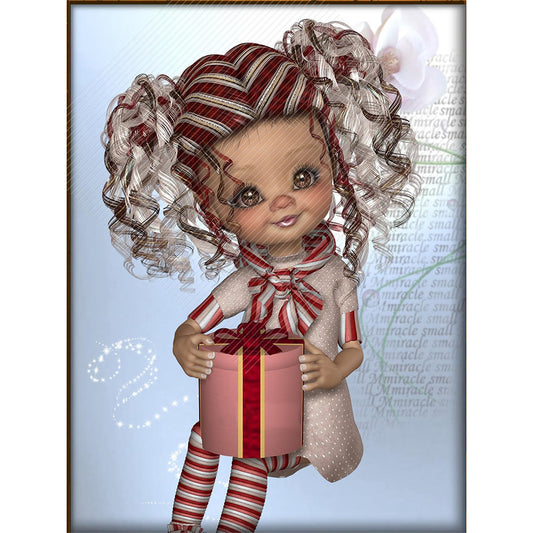 Big Eyed Doll - Full Round Drill Diamond Painting 30*40CM