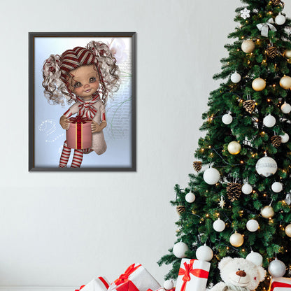 Big Eyed Doll - Full Round Drill Diamond Painting 30*40CM