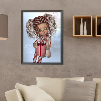 Big Eyed Doll - Full Round Drill Diamond Painting 30*40CM