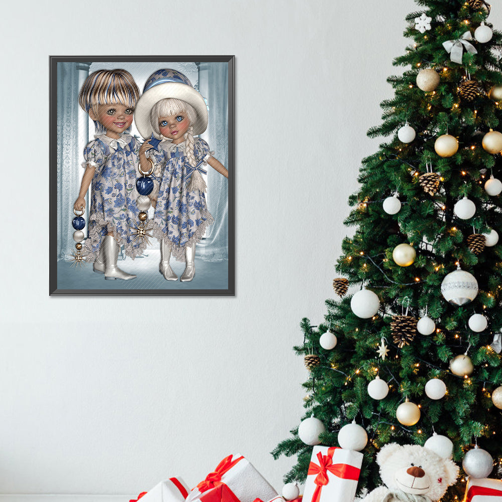 Big Eyed Doll - Full Round Drill Diamond Painting 30*40CM