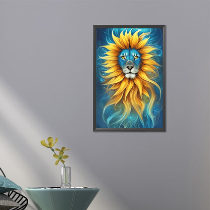 Sunflower Lion - Full Round AB Drill Diamond Painting 40*60CM