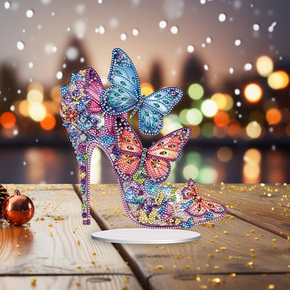 Diamond Painting Tabletop Ornaments for Office Desktop Decor (Jeweled Heels #1)