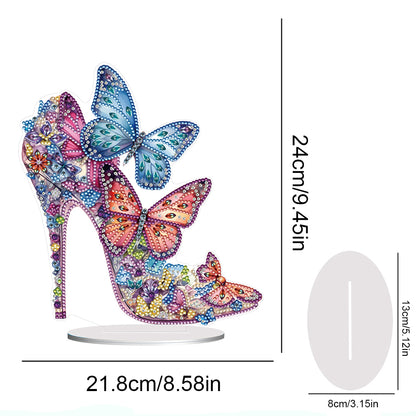Diamond Painting Tabletop Ornaments for Office Desktop Decor (Jeweled Heels #1)
