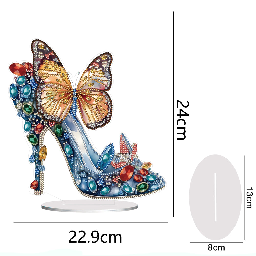 Diamond Painting Tabletop Ornaments for Office Desktop Decor (Jeweled Heels #2)