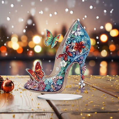 Diamond Painting Tabletop Ornaments for Office Desktop Decor (Jeweled Heels #3)