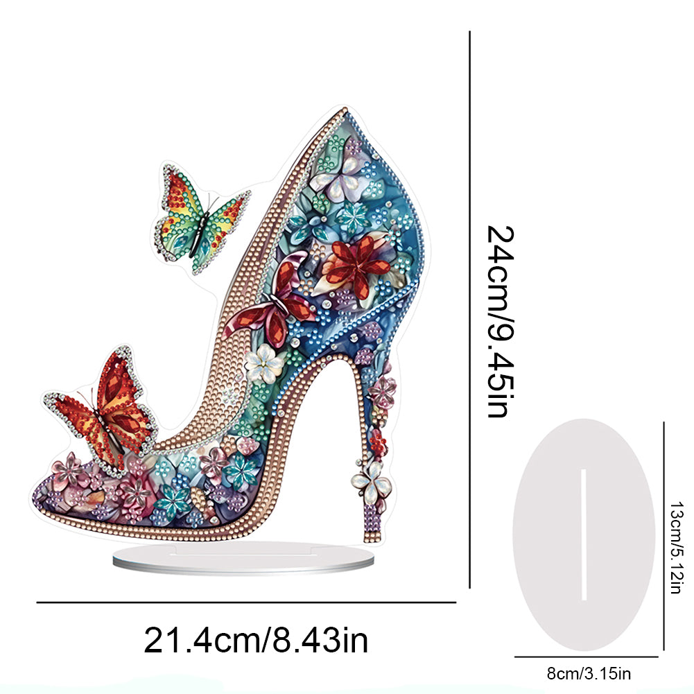 Diamond Painting Tabletop Ornaments for Office Desktop Decor (Jeweled Heels #3)