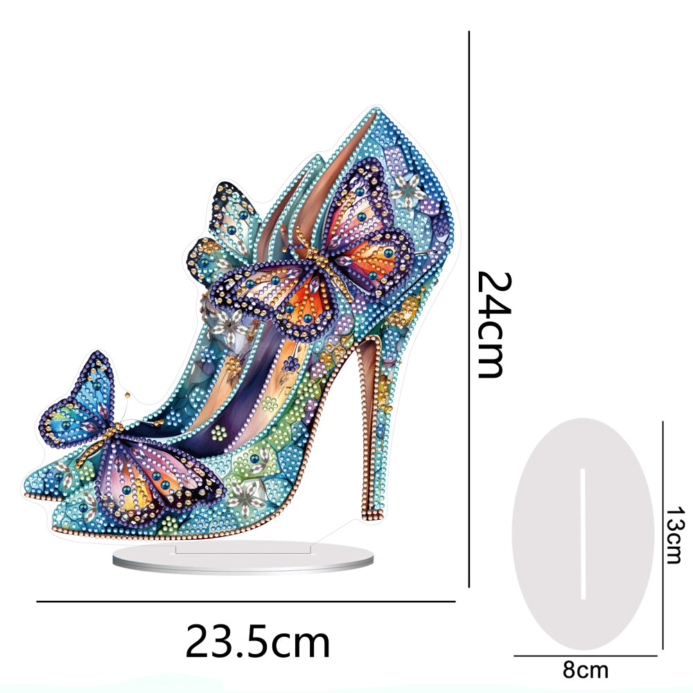 Diamond Painting Tabletop Ornaments for Office Desktop Decor (Jeweled Heels #4)