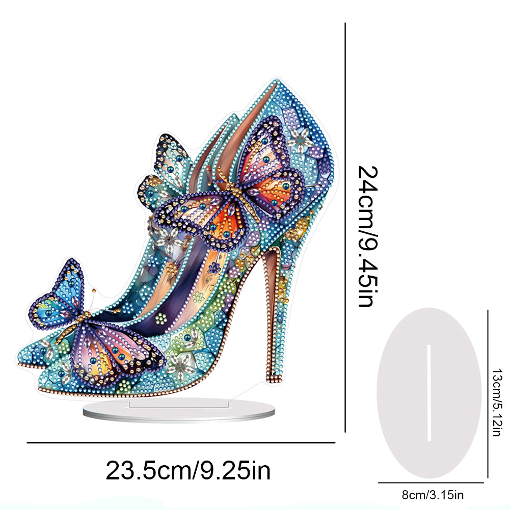 Diamond Painting Tabletop Ornaments for Office Desktop Decor (Jeweled Heels #4)