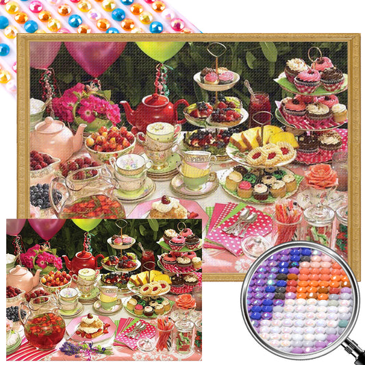 Tea Party - Full Round AB Drill Diamond Painting 55*40CM