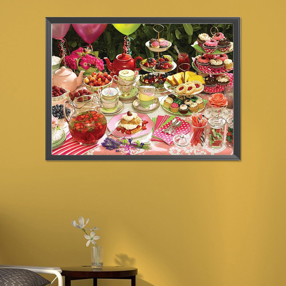 Tea Party - Full Round AB Drill Diamond Painting 55*40CM