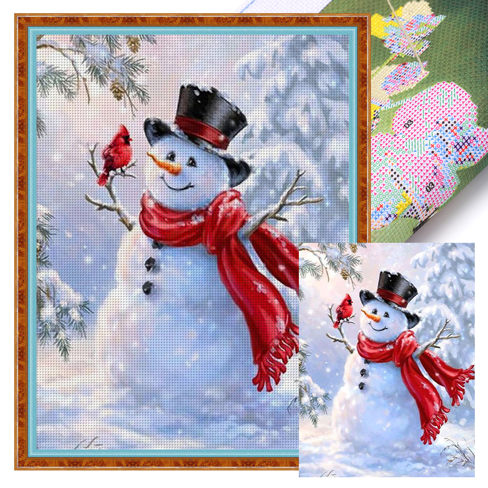 Snowman - 11CT Stamped Cross Stitch 40*55CM