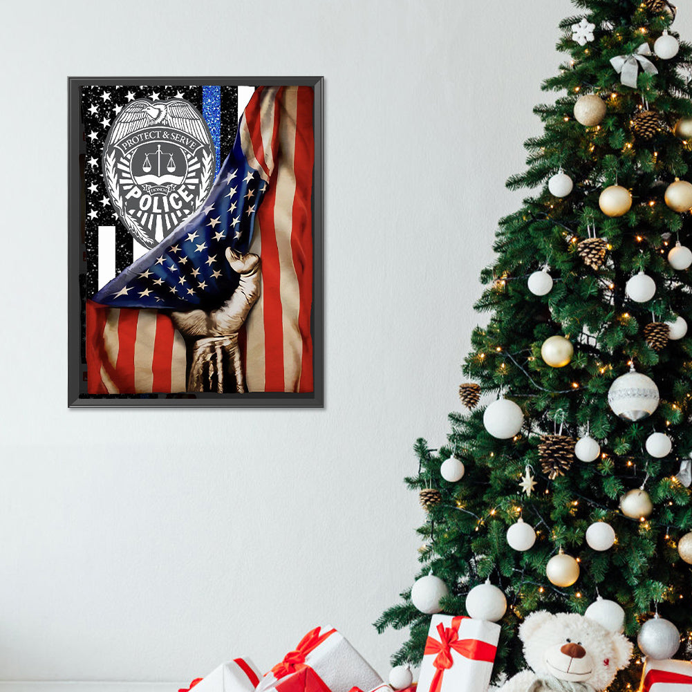 American Flag - Full Round Drill Diamond Painting 30*40CM