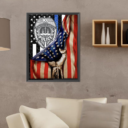 American Flag - Full Round Drill Diamond Painting 30*40CM