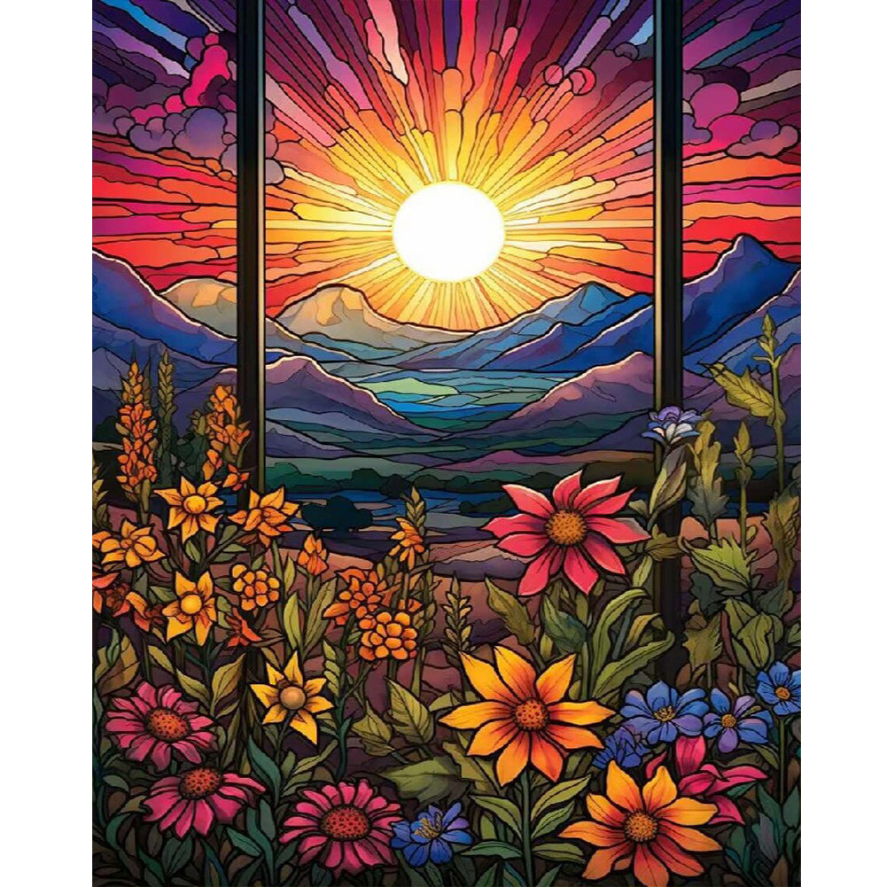 Beautiful Sunrise - Full Round Drill Diamond Painting 40*50CM