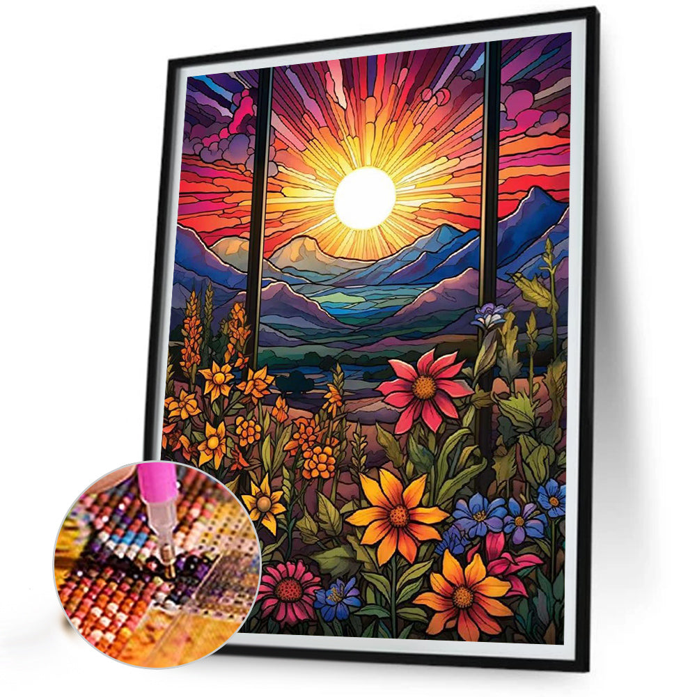 Beautiful Sunrise - Full Round Drill Diamond Painting 40*50CM