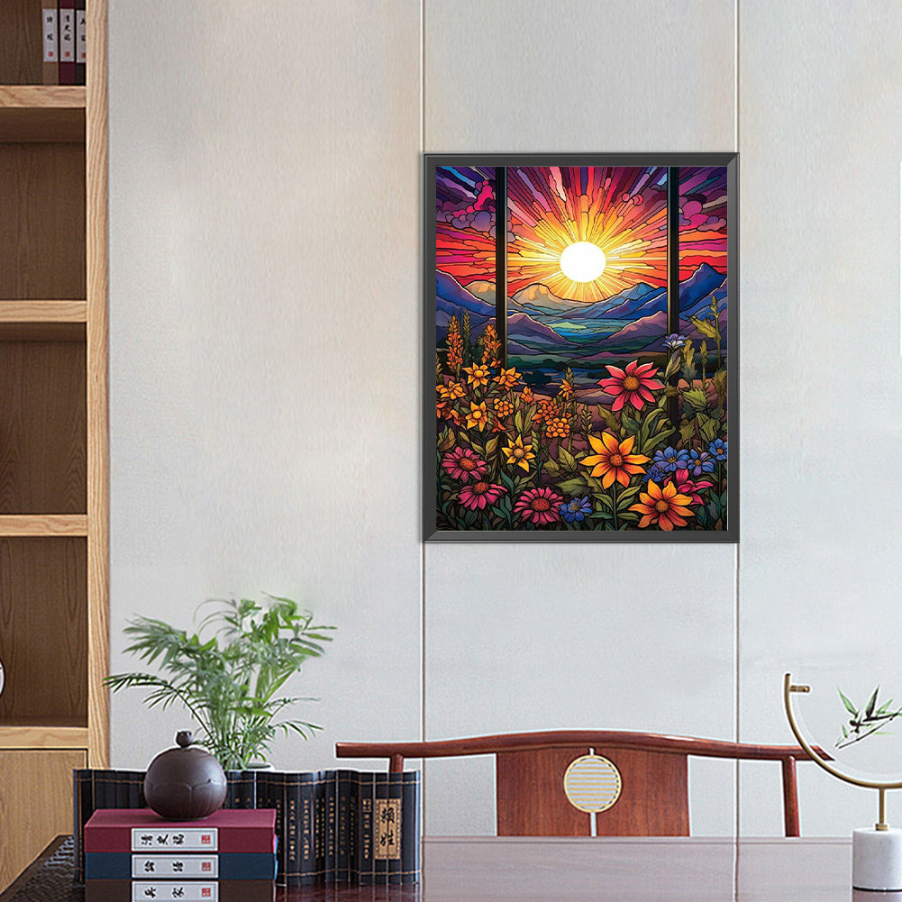 Beautiful Sunrise - Full Round Drill Diamond Painting 40*50CM