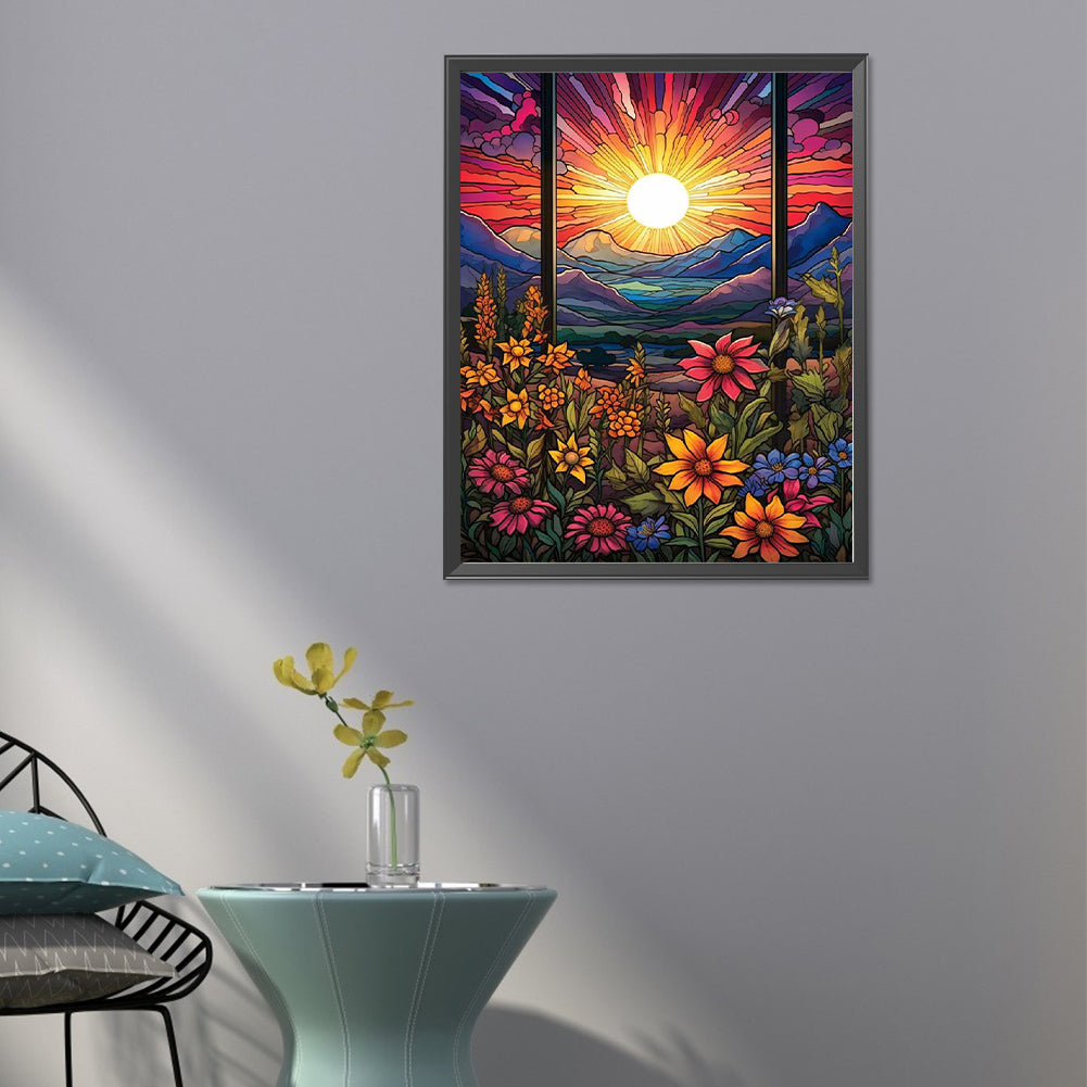 Beautiful Sunrise - Full Round Drill Diamond Painting 40*50CM