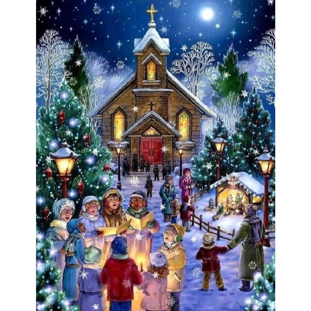 Christmas Atmosphere - Full Square Drill Diamond Painting 30*40CM