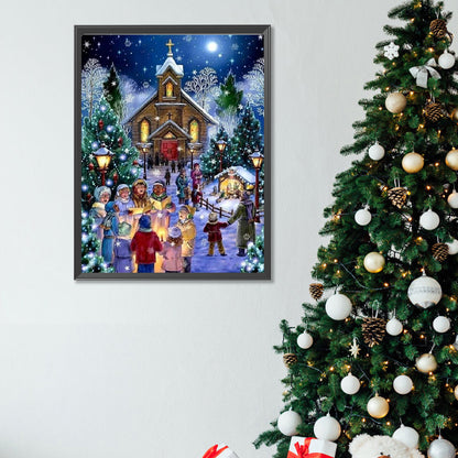 Christmas Atmosphere - Full Square Drill Diamond Painting 30*40CM