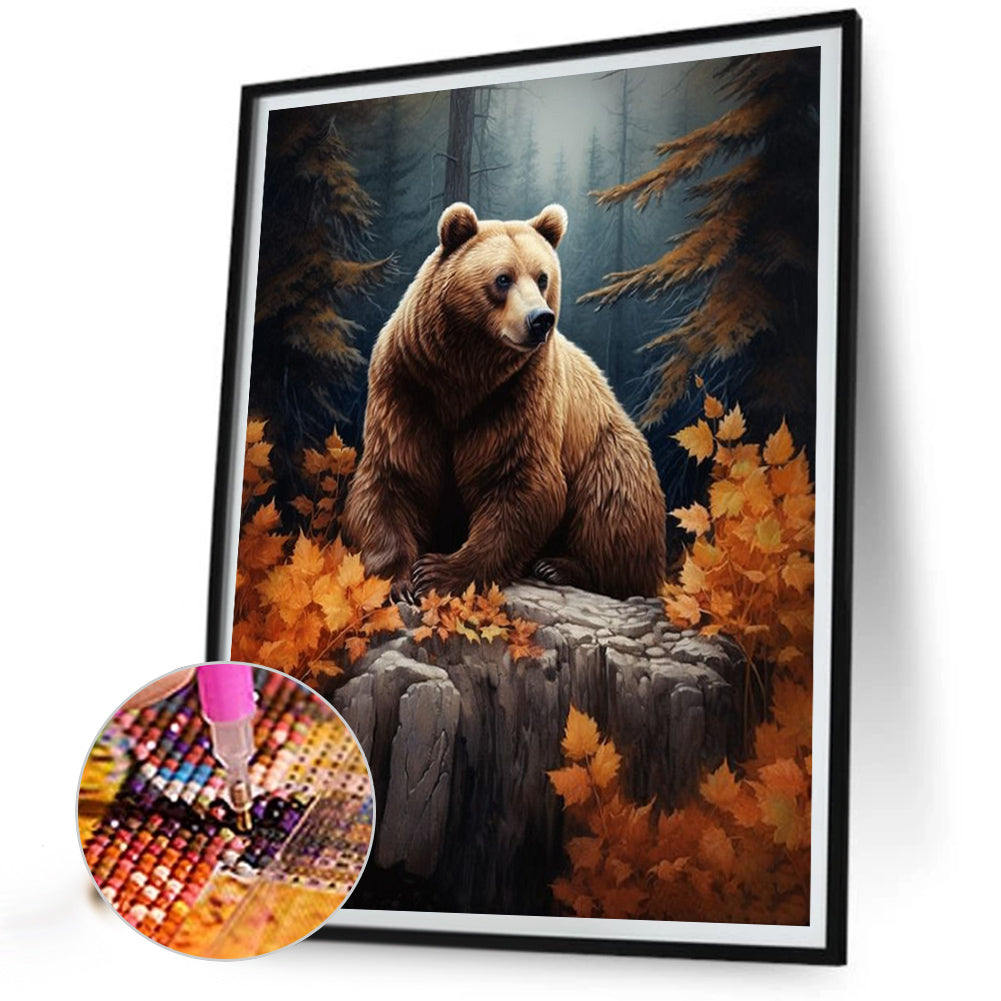 Brown Bear - Full Square Drill Diamond Painting 30*40CM