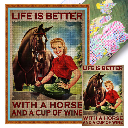 Cowgirl - 11CT Stamped Cross Stitch 40*60CM