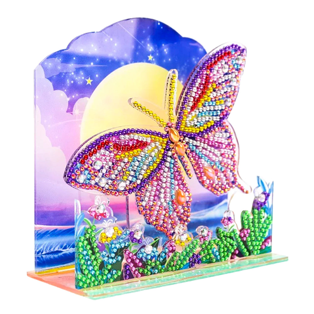 Diamond Painting Desktop Decor for Office Desktop Decor (Garden Butterfly)