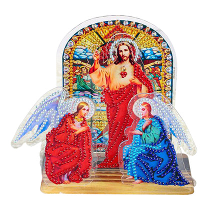 Acrylic Diamond Painting Desktop Decor for Office Desktop Decor (Jesus)