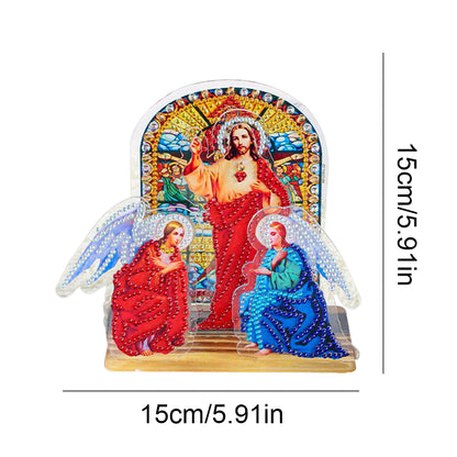 Acrylic Diamond Painting Desktop Decor for Office Desktop Decor (Jesus)