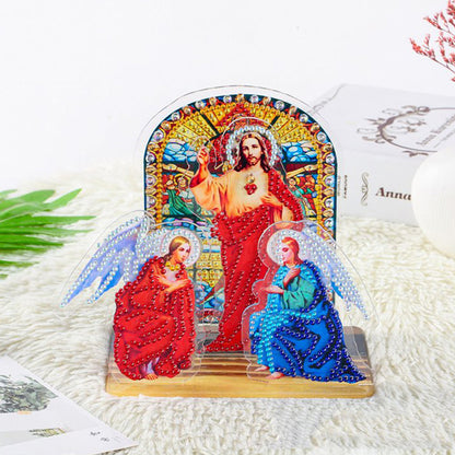 Acrylic Diamond Painting Desktop Decor for Office Desktop Decor (Jesus)