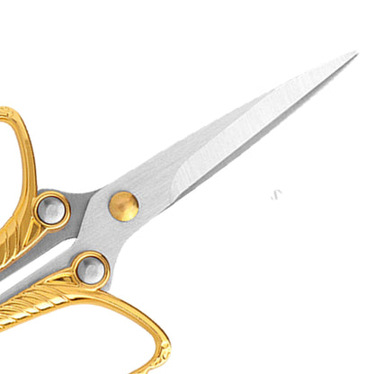 Tailor Craft Scissors Stainless Steel Butterfly Design Scissors 12x6cm (Gold)