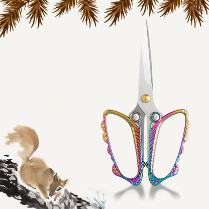 Tailor Craft Scissors Stainless Steel Butterfly Design Scissors 12x6cm(Coloured)