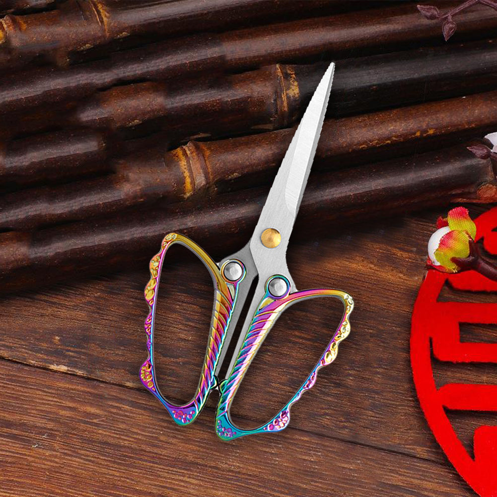 Tailor Craft Scissors Stainless Steel Butterfly Design Scissors 12x6cm(Coloured)