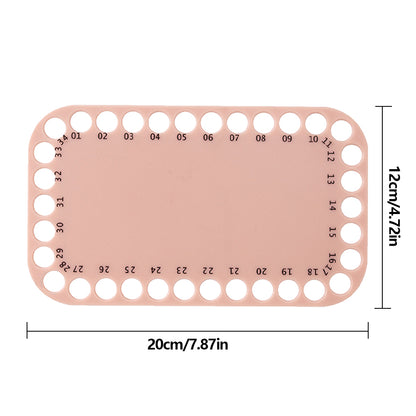 Embroidery Thread Organizer Cards 34 Positions for Cross Stitch 20x12cm (Beige)