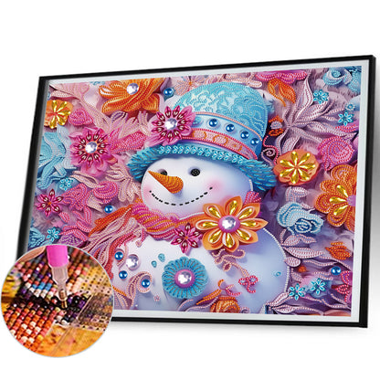 Snowman¡¤Powder - Special Shaped Drill Diamond Painting 40*50CM