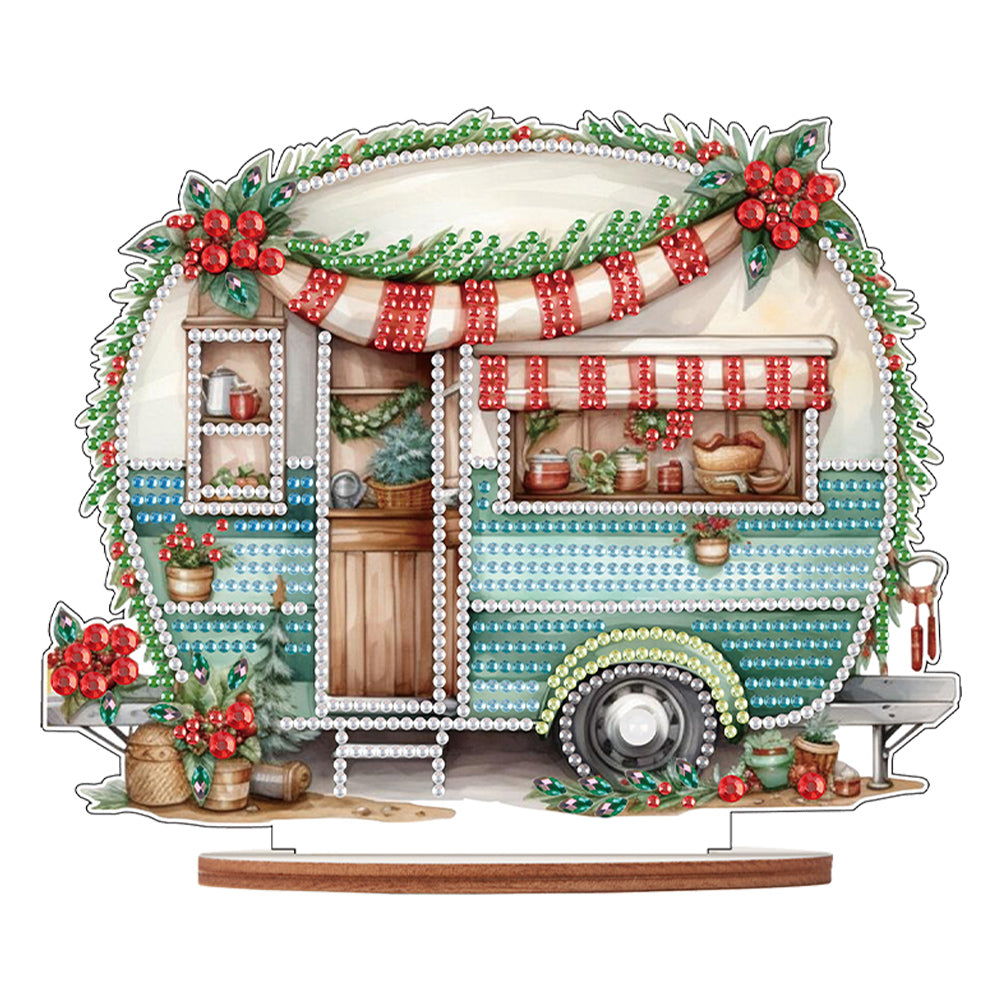 Wooden Camper Classic Car Diamond Painting Desktop Decor for Office Decor (#2)