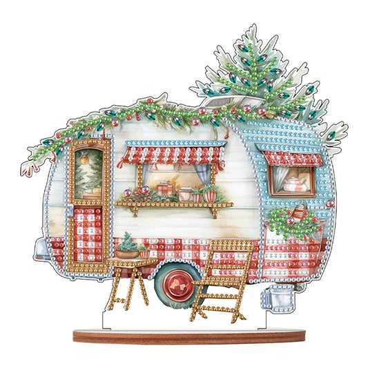 Wooden Camper Classic Car Diamond Painting Desktop Decor for Office Decor (#3)