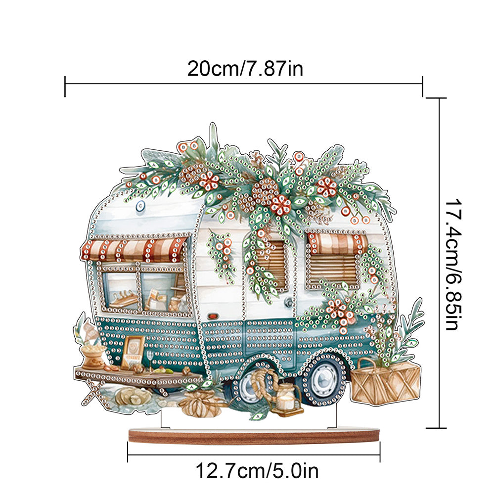 Wooden Camper Classic Car Diamond Painting Desktop Decor for Office Decor (#4)