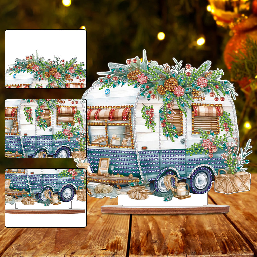 Wooden Camper Classic Car Diamond Painting Desktop Decor for Office Decor (#4)