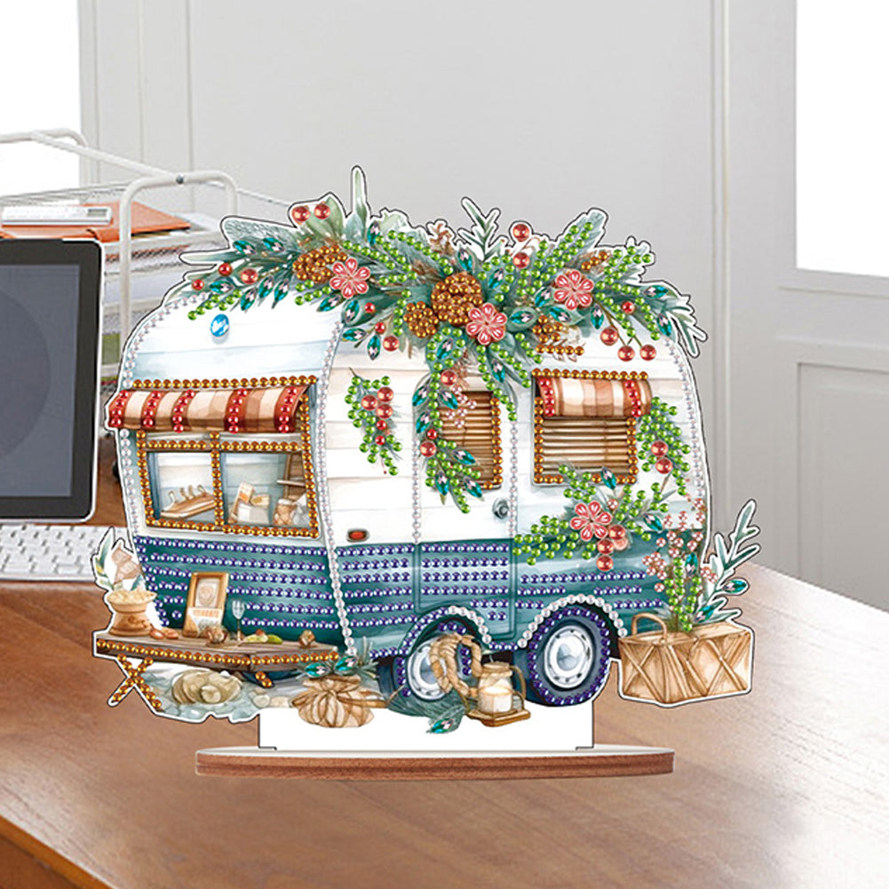 Wooden Camper Classic Car Diamond Painting Desktop Decor for Office Decor (#4)