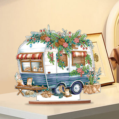 Wooden Camper Classic Car Diamond Painting Desktop Decor for Office Decor (#4)