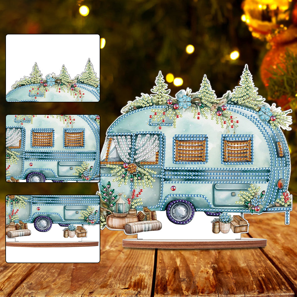 Wooden Camper Classic Car Diamond Painting Desktop Decor for Office Decor (#5)