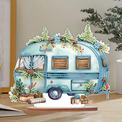 Wooden Camper Classic Car Diamond Painting Desktop Decor for Office Decor (#5)