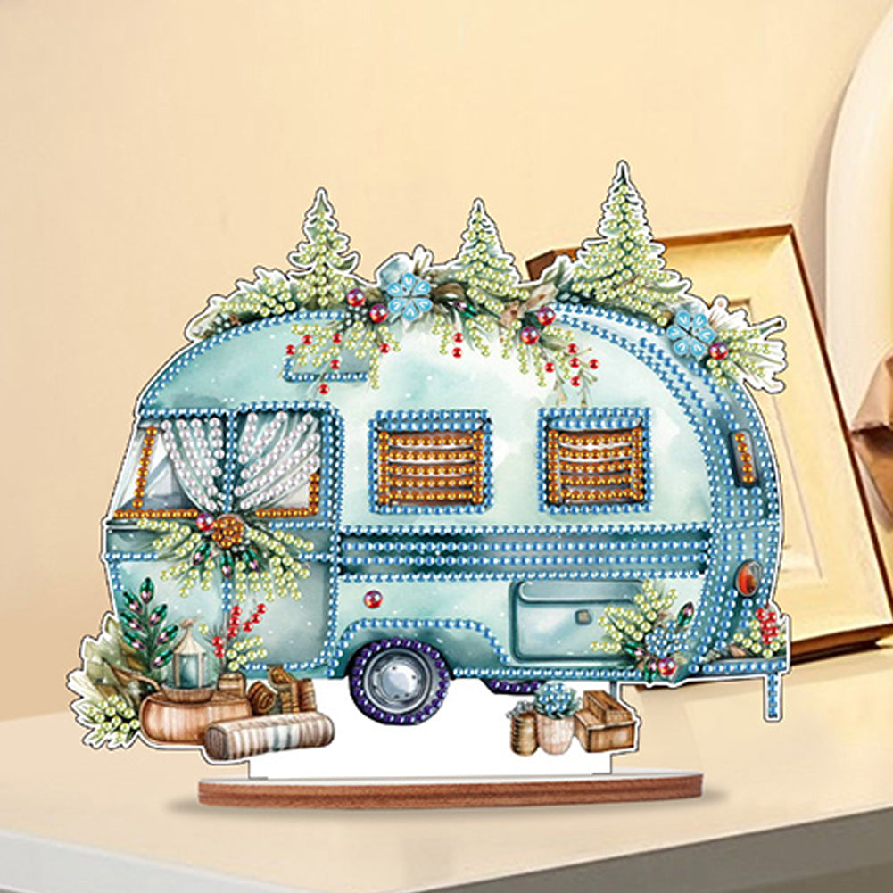 Wooden Camper Classic Car Diamond Painting Desktop Decor for Office Decor (#5)