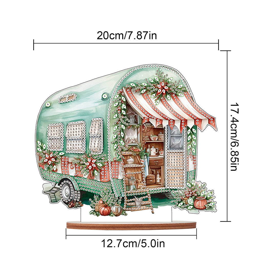 Wooden Camper Classic Car Diamond Painting Desktop Decor for Office Decor (#6)