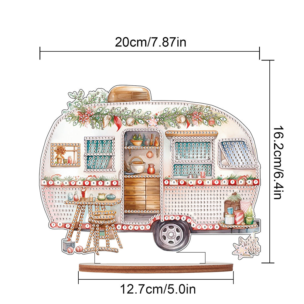 Wooden Camper Classic Car Diamond Painting Desktop Decor for Office Decor (#7)