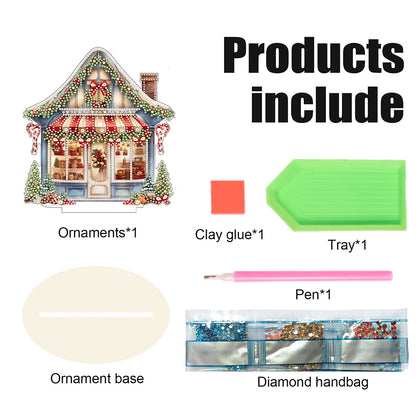 Wooden Xmas Shop Desktop Diamond Art Kits for Xmas Table Office Home Decor (#1)